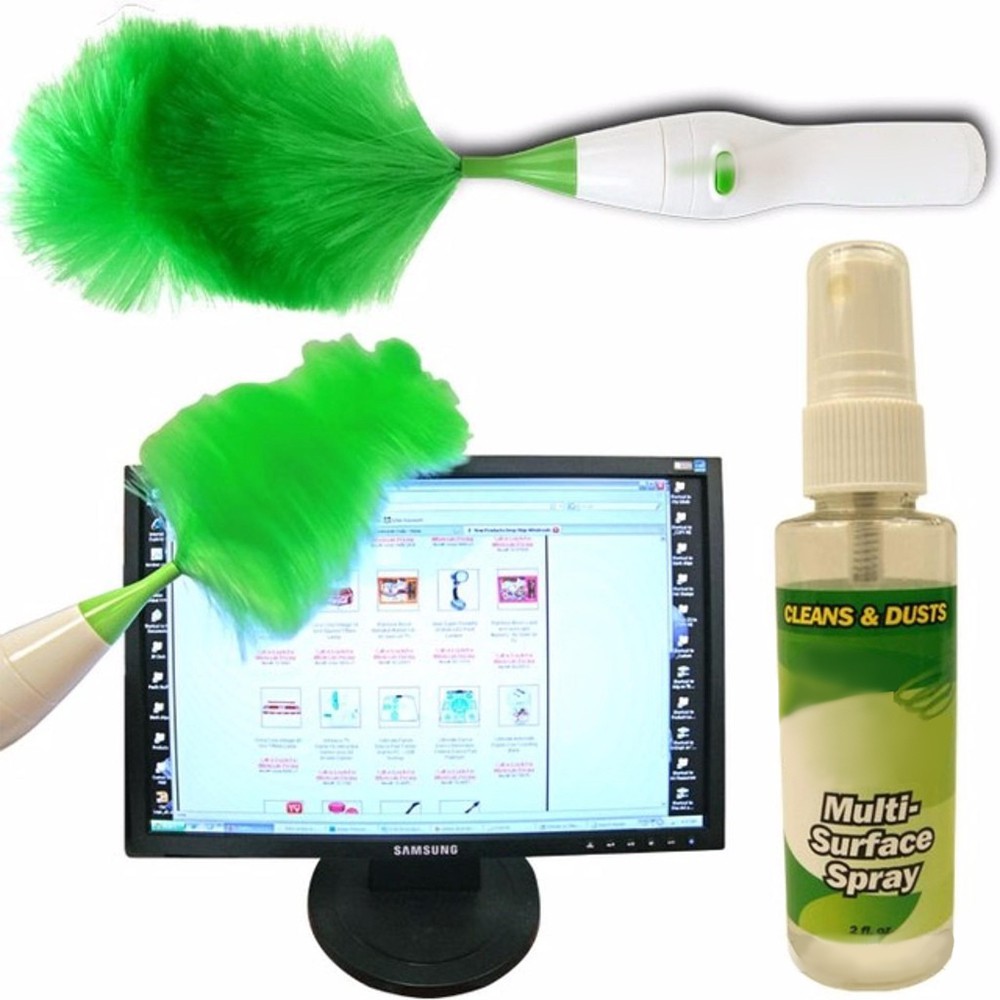 Chổi Quét Bụi Đa Năng Chạy Pin – Nhiều Đầu Chổi