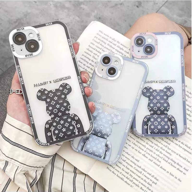 Ốp Điện Thoại Silicon Mềm Họa Tiết Chú Gấu Dễ Thương Dành Cho Iphone 13 12 11 Pro MAX X XS MAX 6 7 8 Plus