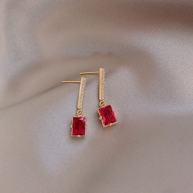 Bông Tai Dáng Dài Hình Vuông Thời Trang Cho Nữ