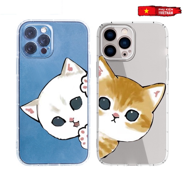 Ốp lưng iphone 6, 6s plus, 7 8 Plus, X, XS, XR, XSMAX, 11, 12, 13 PROMAX TRONG SUỐT MÈO DỄ THƯƠNG PKVN