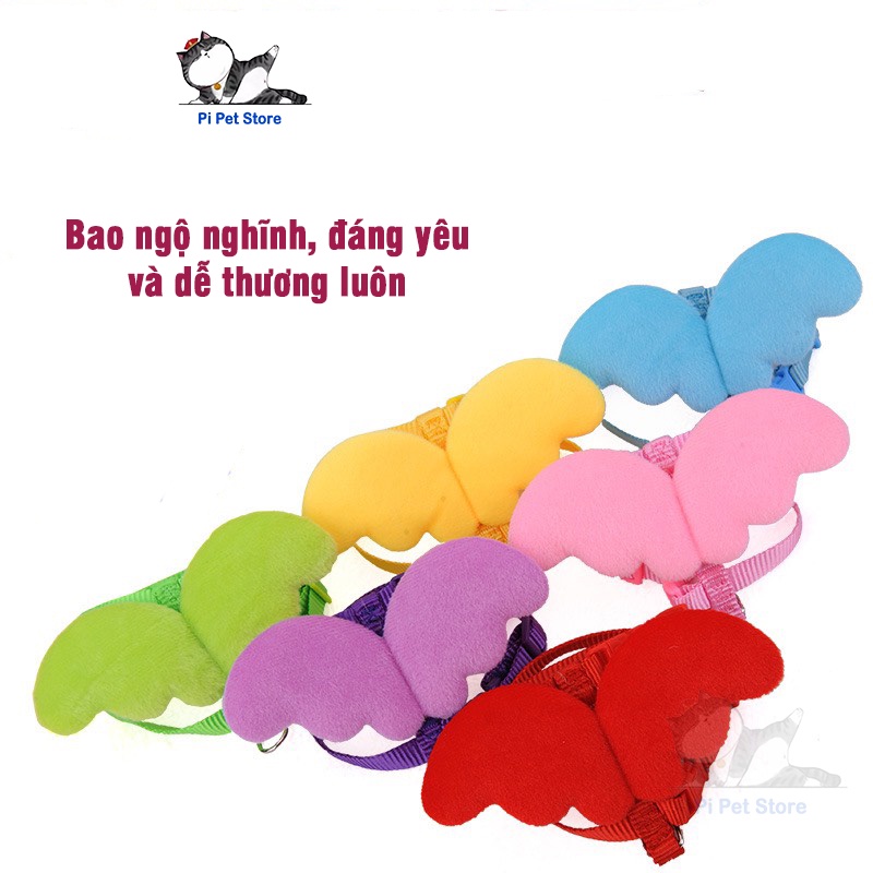 Dây dắt thời trang cho Chó, Dây dắt cánh thiên thần cho chó, mèo - Pi Pet Store