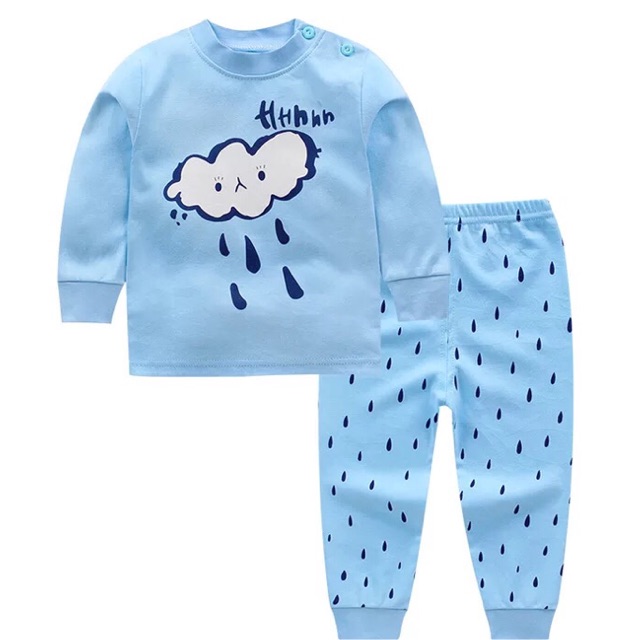 Bộ cotton thu đông cho bé