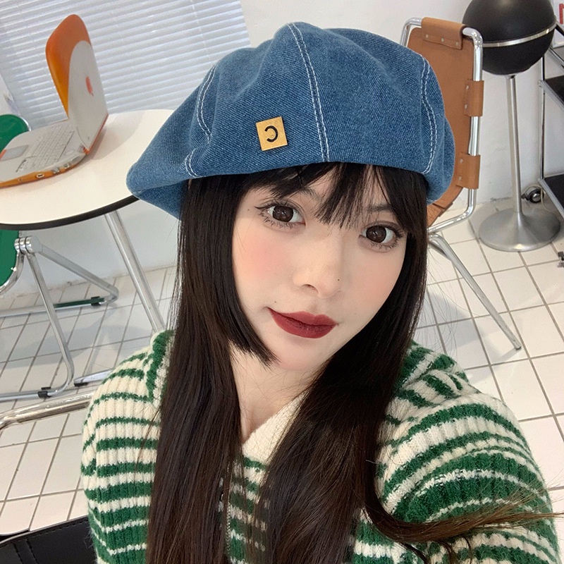 Mũ Beret Cao Bồi Nhật Bản Mặt Tròn Lớn Hợp Thời Trang Xuân Thu Phong Cách Mới Hàn Quốc Cho Nữ