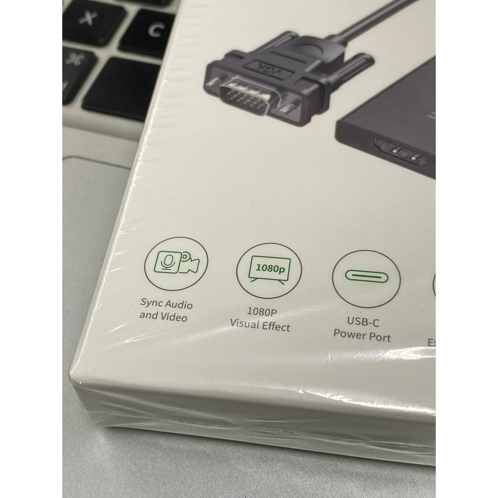 Cáp chuyển đổi VGA sang HDMI+Audio 1080P@60Hz Ugreen 50945 chính hãng bảo hành 18 tháng