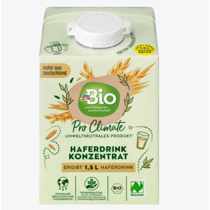 Nước uống yến mạch hữu cơ Bio Pro Climate Đức 0,5L cô đặc thuần chay - Shop Viloet