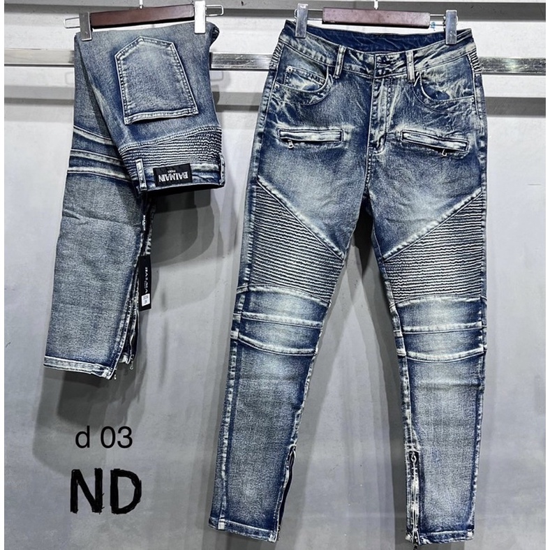 Quần jeans dài thời trang nam có hoạ tiết khoá vân kẻ dập, Quần bò nam phong cách hàn quốc btshop từ 28 đến 32.
