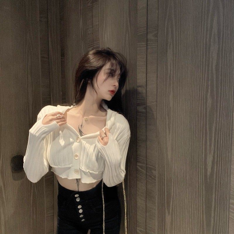 [ORDER] Áo len mỏng có mũ dáng croptop cá tính ulzzang - Có ảnh thật