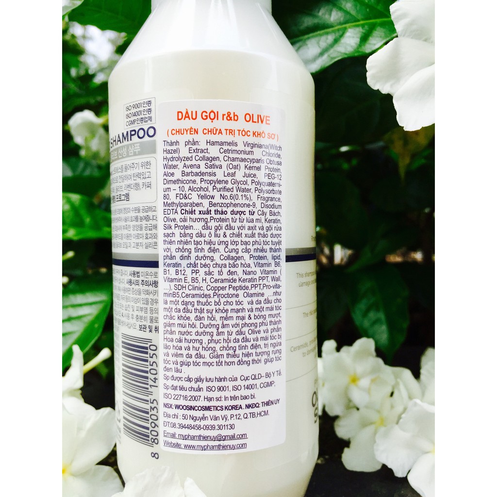 Dầu gội thảo dược R&B Olive Shampoo 450ml