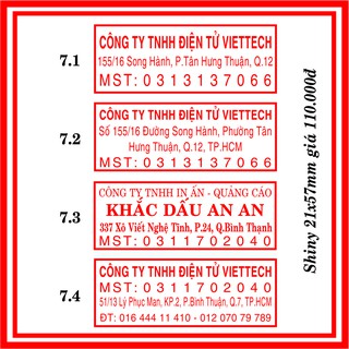 Khắc dấu cửa hàng, khắc dấu công ty