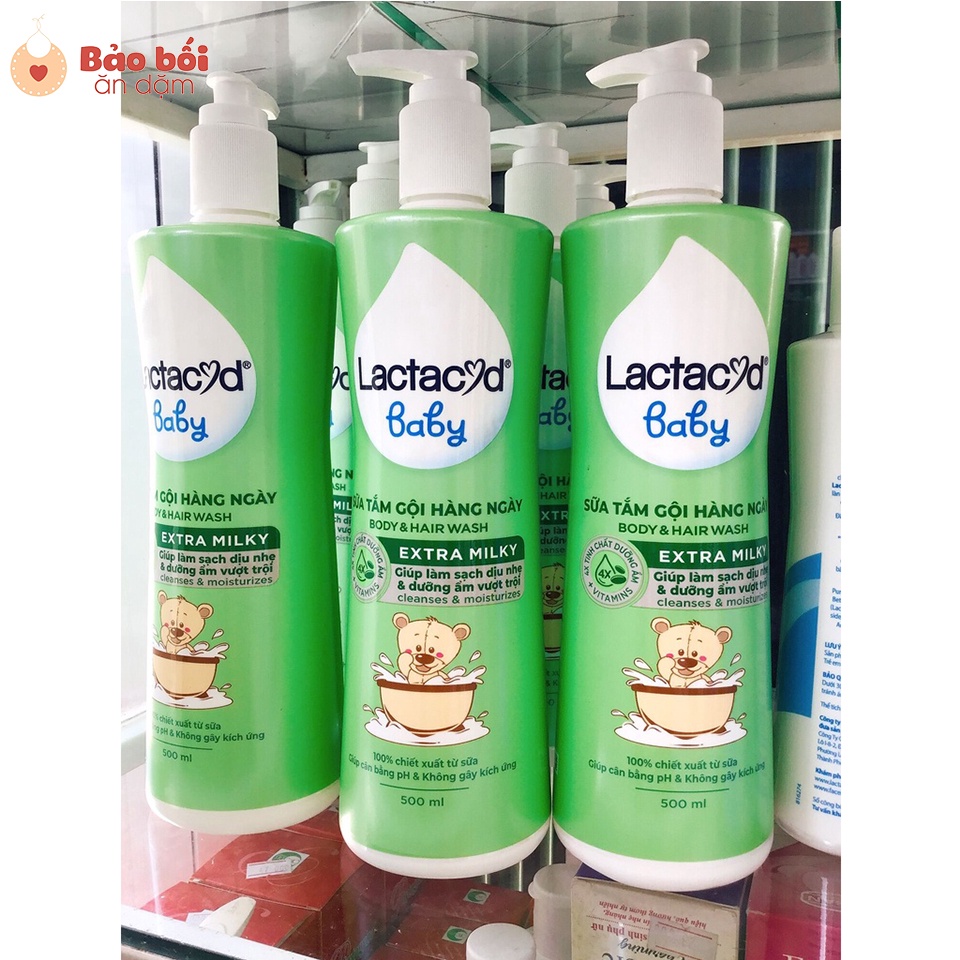 Sữa tắm gội Lactacyd mẫu MỚI cho bé yêu ( chai 250ml-chai 500ml)