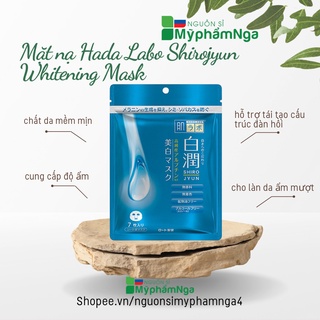 Mặt nạ dưỡng trắng da Hada Labo Shirojyun Whitening Mask (7 miếng)