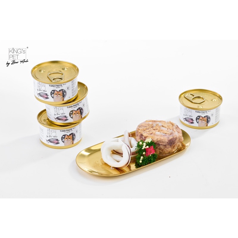 Pate lon Cá Ngừ Jelly Topping Mực Ống King’s Pet by Bao Anh 80g