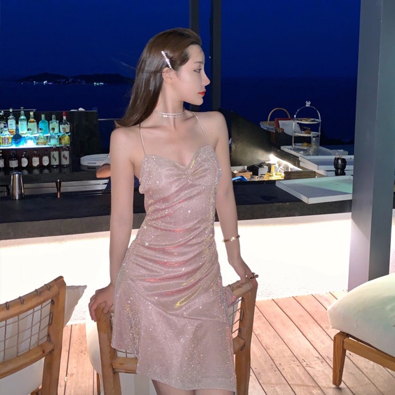 [MURIOKI] [Hàng Có Sẵn] Đầm Mini Ôm Dáng Hở Lưng Gợi Cảm Cho Nữ