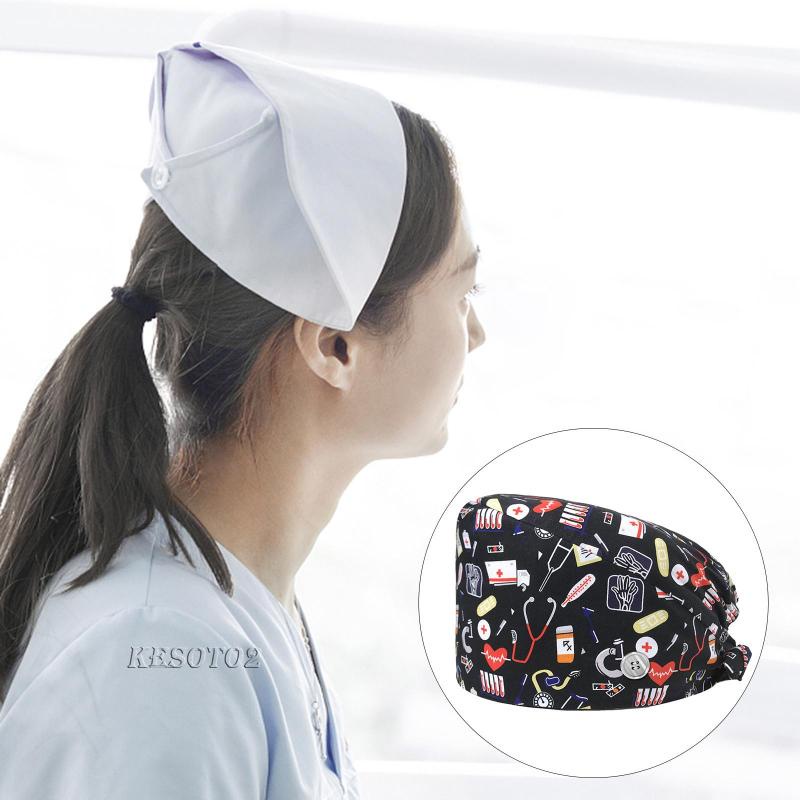 Mũ phẫu thuật in họa tiết cho tiệm spa