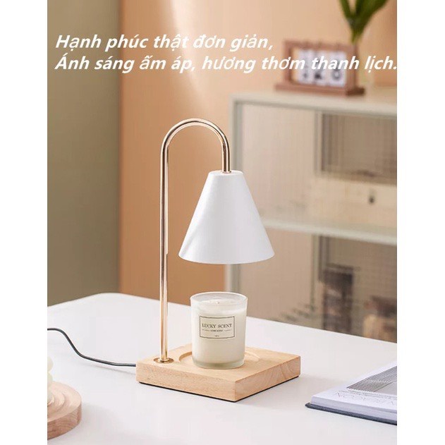Đèn Đốt Nến Thơm Để Bàn Siêu Sang Chảnh (Tặng Kèm 2 Bóng Đèn) JA Shop