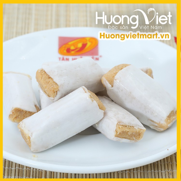 [Kẹo kéo hay kẹo dồi lạc vừng] Kẹo bơ sữa đậu phộng cao cấp Tân Huê Viên 380g luca333