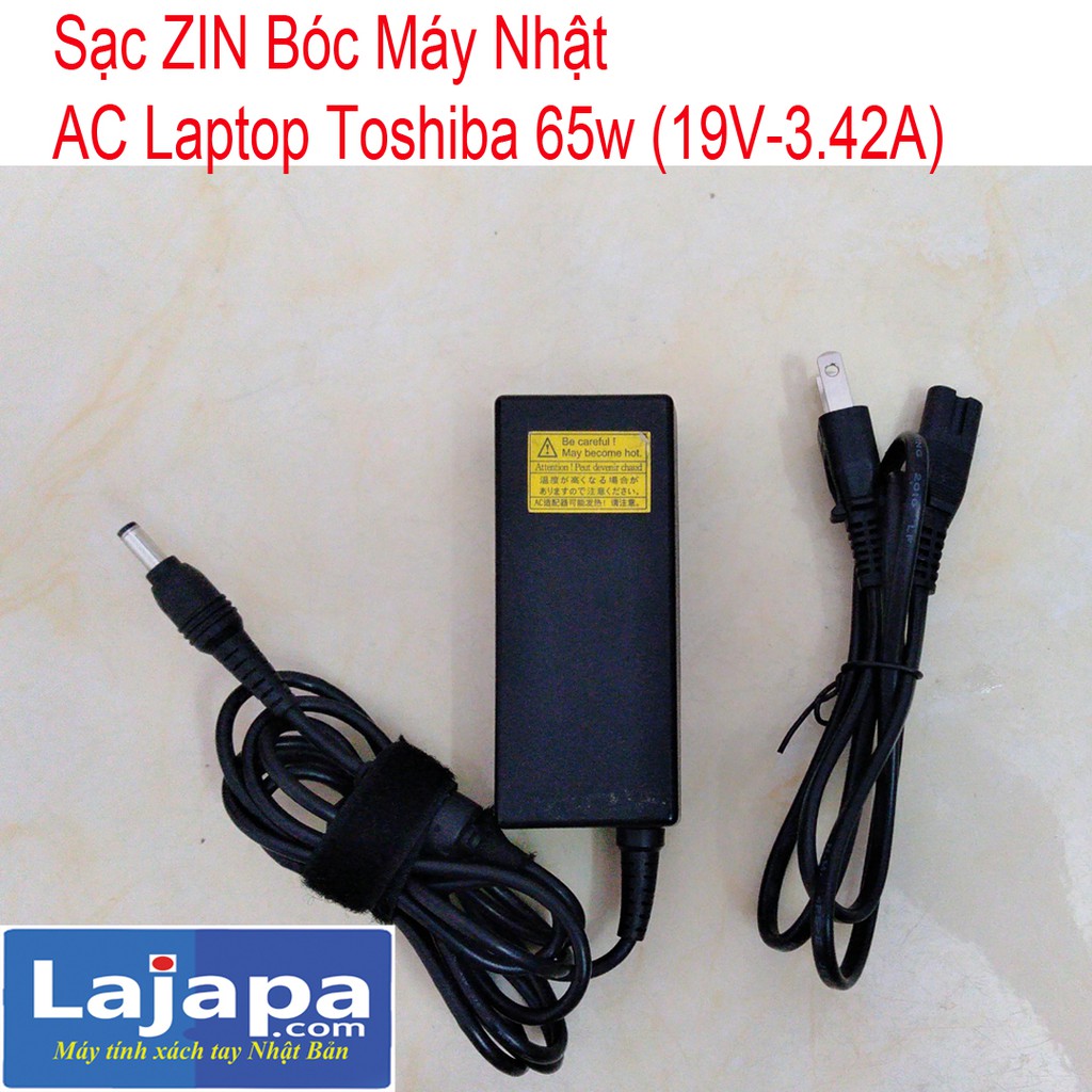 Sạc Laptop Toshiba 65W   Adaper Toshiba Dynabook  19V - 3.42A  Laptop Nhật Bản