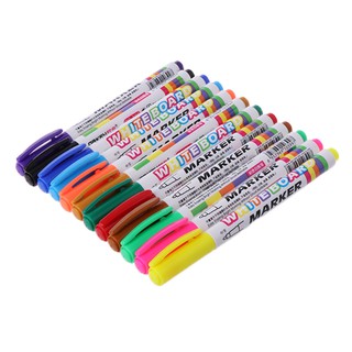 12 Colors Whiteboard Marker  Toxic Mark Sign Fine Nib Set Supply