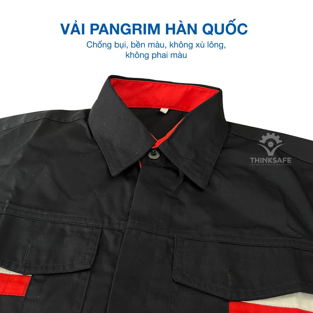 Quần áo bảo hộ lao động TR01  áo lao động kỹ sư công nhân có túi hộp thoải mái thoáng mát thấm hút mồ hôi - THINKSAFE