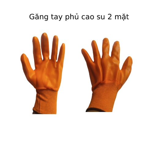 Găng tay phủ cao su 2 mặt bảo hộ lao động