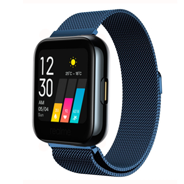 Milanese Loop Strap For Realme Watches Stainless Steel Metal Mesh Bracelet For Realme Smart Watch Strap