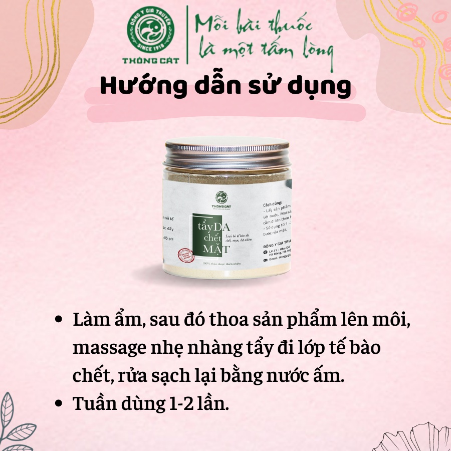 Kem tẩy tế bào chết Đông gia truyền Thông Cát- Sạch nhờ, hết mụn, sạch tế bào chết trên da