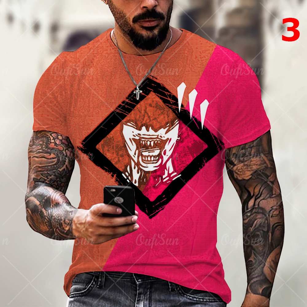 Áo Thun Tay Ngắn Cổ Tròn In Hình Biểu Tượng Cảm Xúc 3D Vui Nhộn Màu Đỏ Thời Trang Cho Nam XXS ~ 6XL