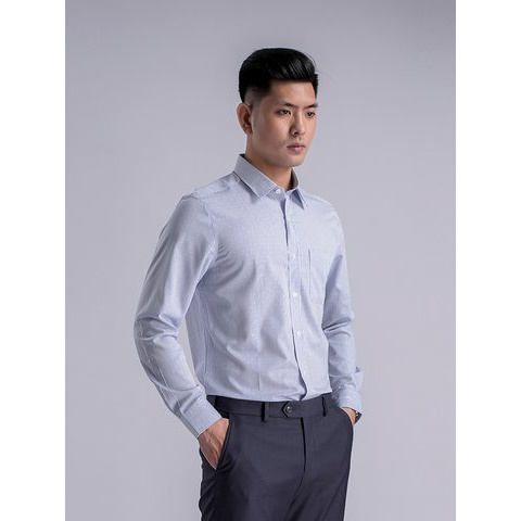 Áo Sơ Mi Nam Dài Tay ARISTINO ALS53108 Somi Công Sở Cao Cấp Màu Trắng Kẻ Tăm Xanh Vải Sợi Tre Mềm Mát Dáng Ôm Có Túi | BigBuy360 - bigbuy360.vn