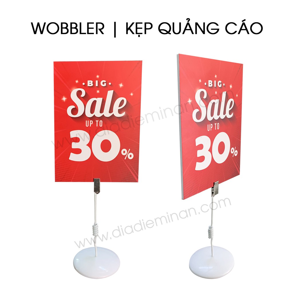 Wobbler để bàn, wobbler quảng cáo, Kẹp quảng cáo để bàn