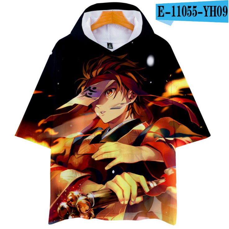 Áo Hoodie Ngắn Tay In Họa Tiết Demon Slayer 3D Cá Tính Kanroji Mitsuri