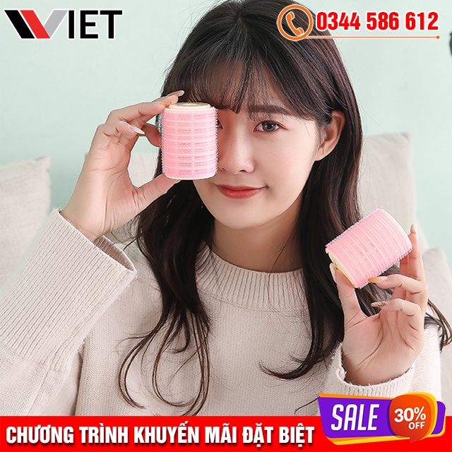Lô Cuốn Tóc Tự Dính Làm Xoăn, Uốn Cong Tóc Mái Tạo Kiểu Mái Cúp, Mái Bay
