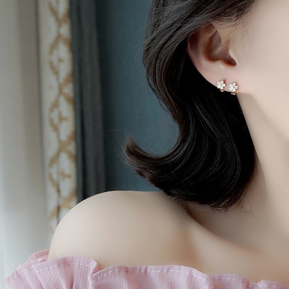 Khuyên Tai Hình Hoa Cúc Phong Cách Retro Nhật Bản Đơn Giản