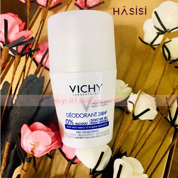 LĂN KHỬ MÙI VICHY - Deodorant Anti-Transpirant 48h 50ml (Nắp trắng)