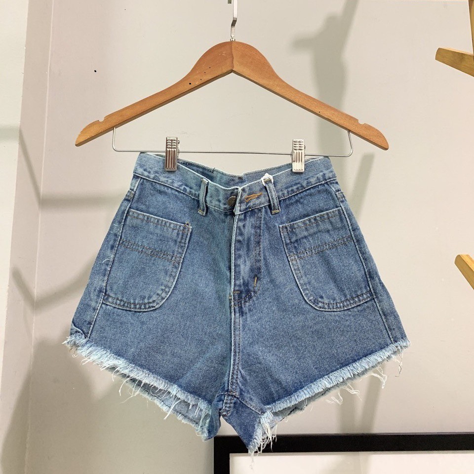 Quần short jean nữ lưng cao King168 , quần short nữ cao cấp SQ05