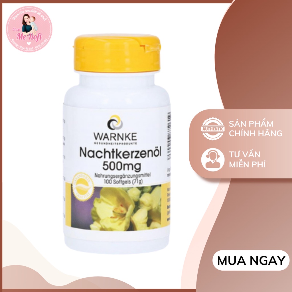 Viên Uống Tinh Dầu Hoa Anh Thảo Warnke Nachtkerzenöl 500mg Đức Mẹ Rofi