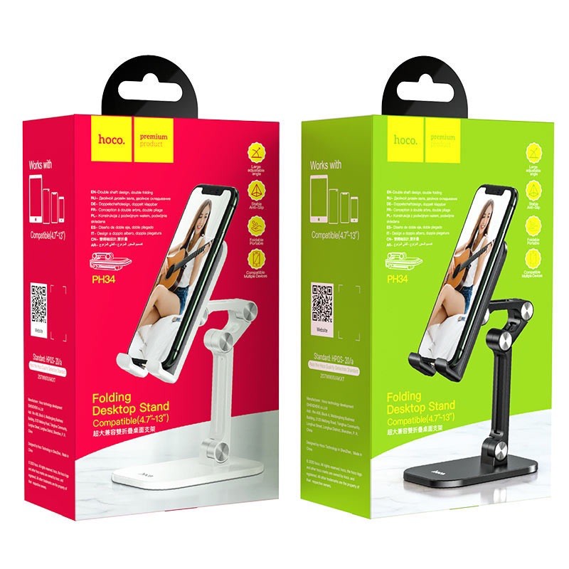 Giá Đỡ Điện Thoại Và Máy Tính Bảng 4,7-13 inch Hoco PH34 Hàng chính hãng bảo hành 12 tháng