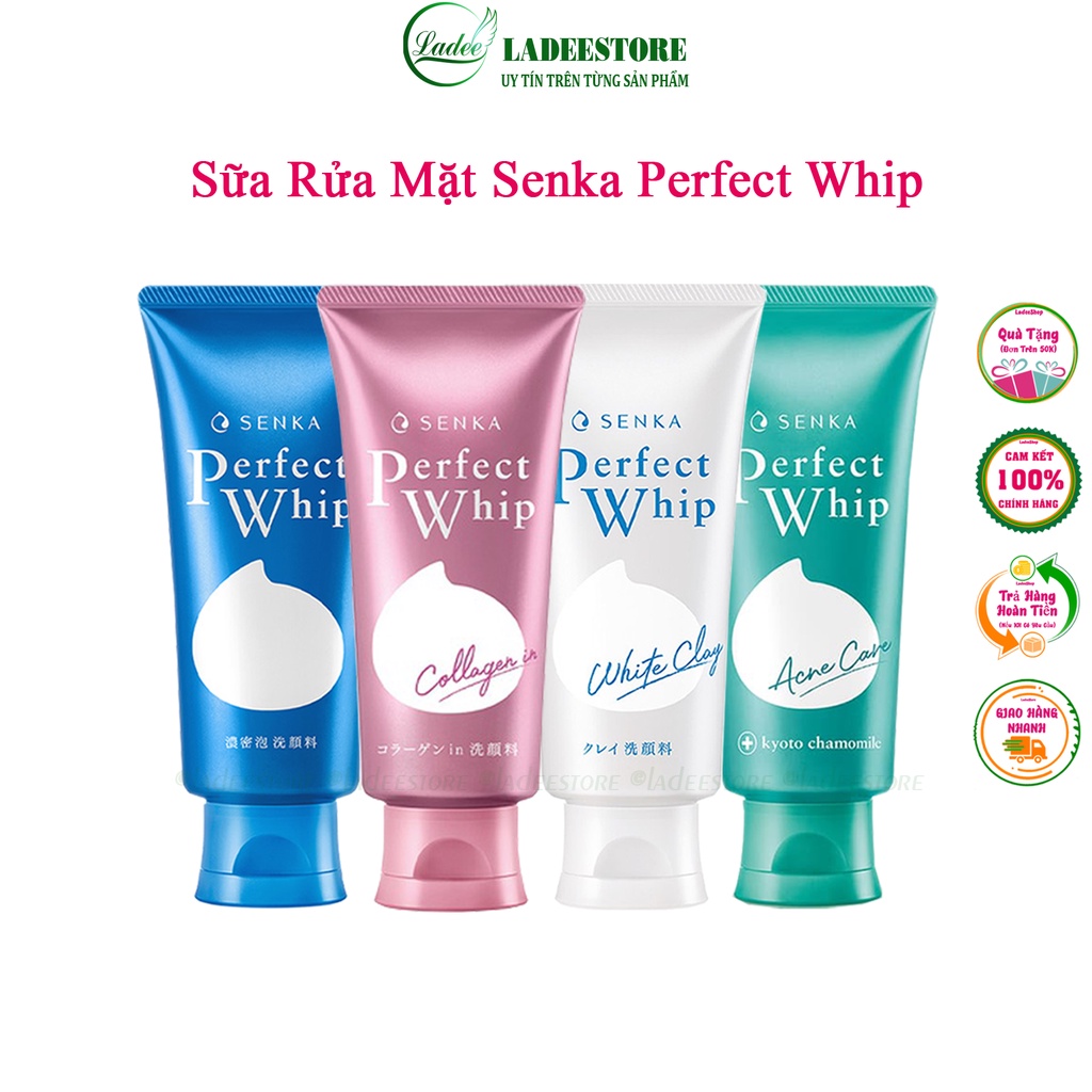 Sữa Rửa Mặt Tạo Bọt Senka Perfect Whip 120g, Sữa Rửa Mặt Giúp Da Sạch Sâu Ấm Mịn – Đàn Hồi – Sáng Mịn Và Giảm Mụn