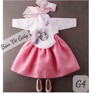 BẢN VẼ RẬP GIẤY (G4) TỰ MAY HANBOK BÉ GÁI (1-10 tuổi)