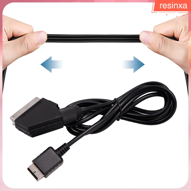 1.8M RGB Cable TV AV Replacement for PS2 3 Console Supports PAL Only