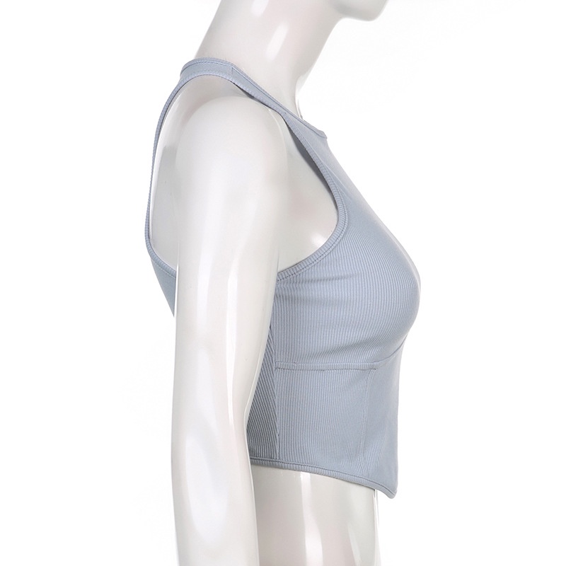 Áo Croptop Màu Trơn Thời Trang Mùa Hè Cá Tính Cho Nữ Y0408