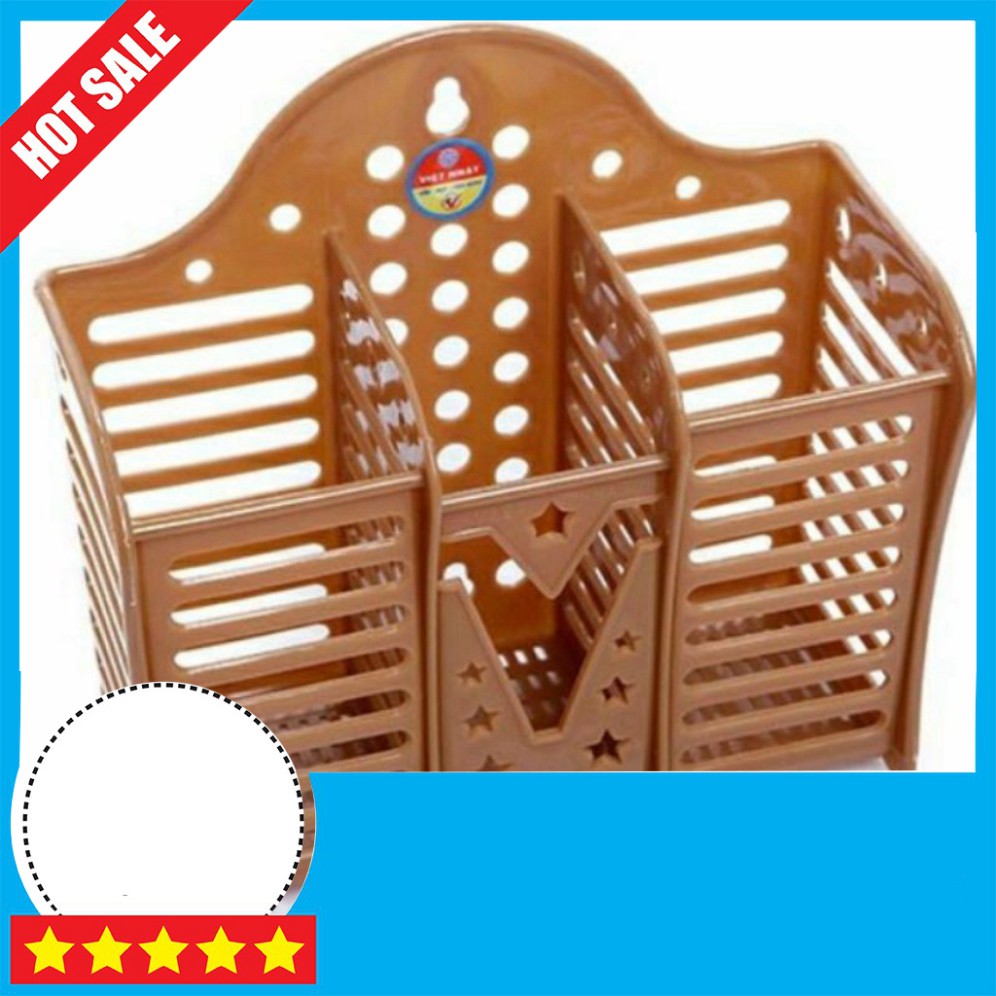 Ống đựng đũa 3 ngăn nhựa tiện lợi