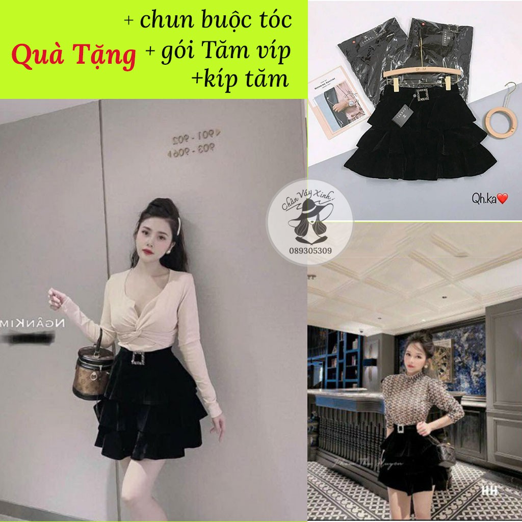 Chân Váy Nhung 3 Tầng Đính Đá...156..Cao Cấp { Bán Sỉ } | BigBuy360 - bigbuy360.vn