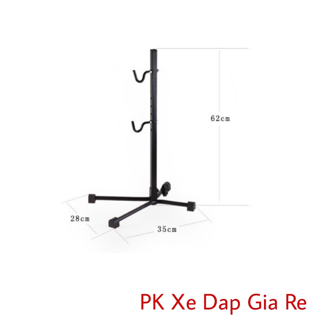 Giá dựng xe đạp 2 móc, Giá treo xe đạp 2 móc điều chỉnh được - PK Xe Dap Gia Re