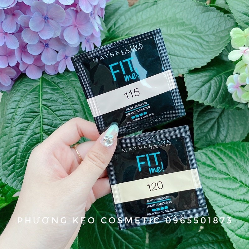 Kem Nền Mịn Nhẹ Kiềm Dầu Fit Me Dạng Gói Maybelline New York Matte Poreless Foundation 1.5ml | BigBuy360 - bigbuy360.vn