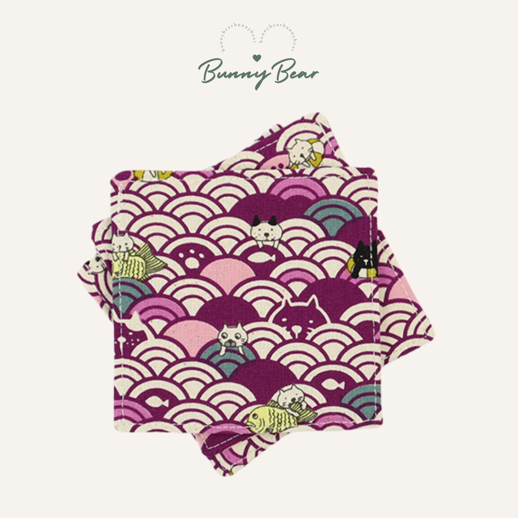 Lót ly vải in hình xinh xắn | Bunny Bear