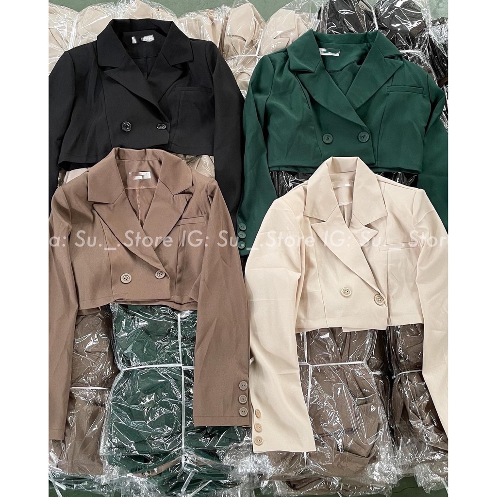 Áo blazer croptop dài tay túi giả A2317 SUSTORE | BigBuy360 - bigbuy360.vn