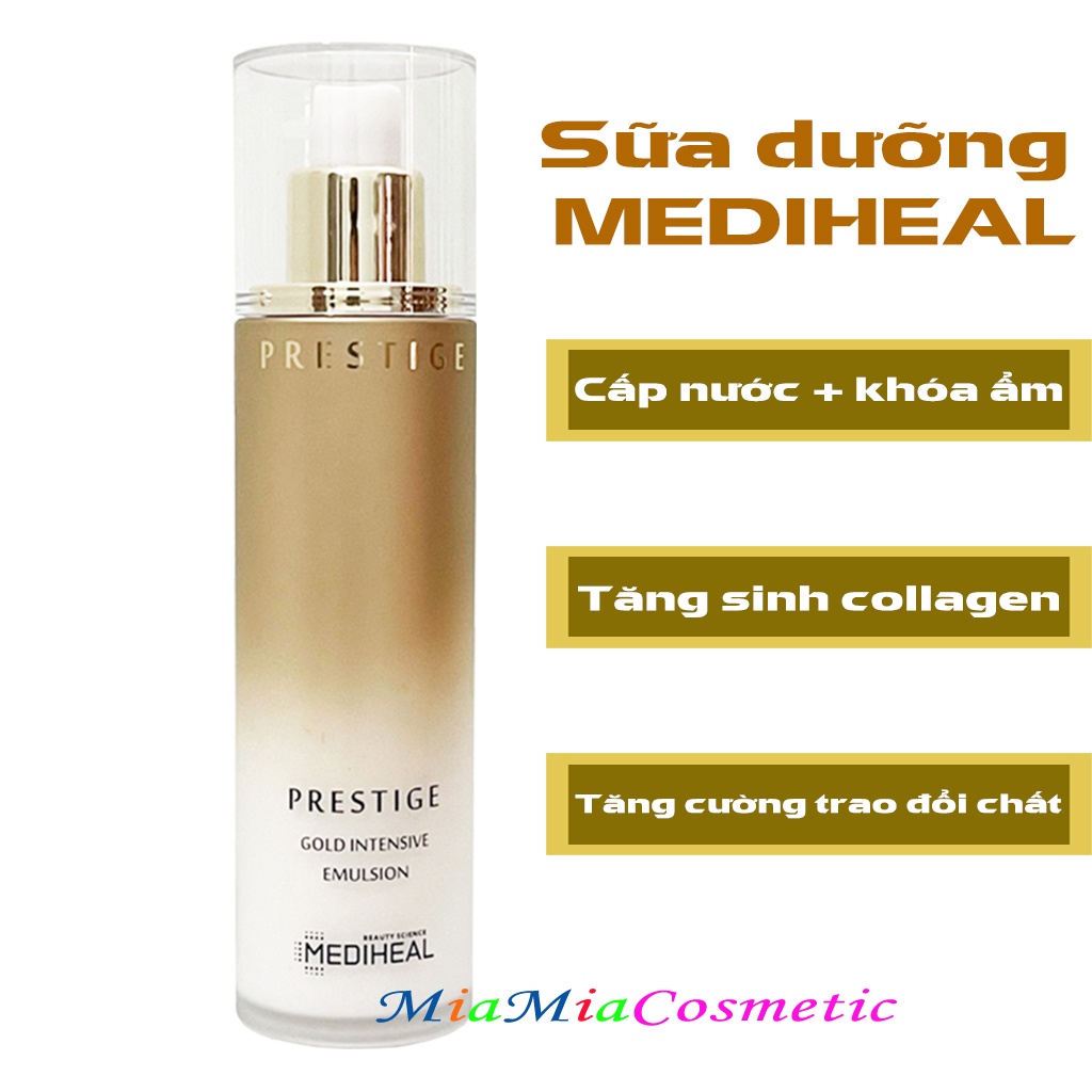 Mediheal Set Dưỡng Da 3 Món Toner Sữa Dưỡng Kem Trẻ Hóa Chống Lão Hóa Chuyên Sâu Mediheal Prestige Gold Skin Care Set