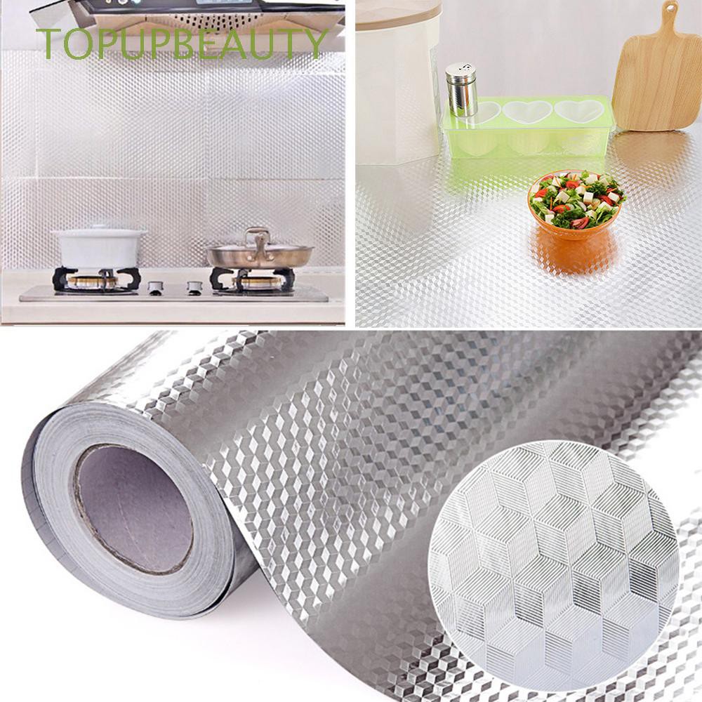 Miếng dán tường chống nước phủ lá nhôm kích thước 40×100cm/40×300cm cho nhà bếp