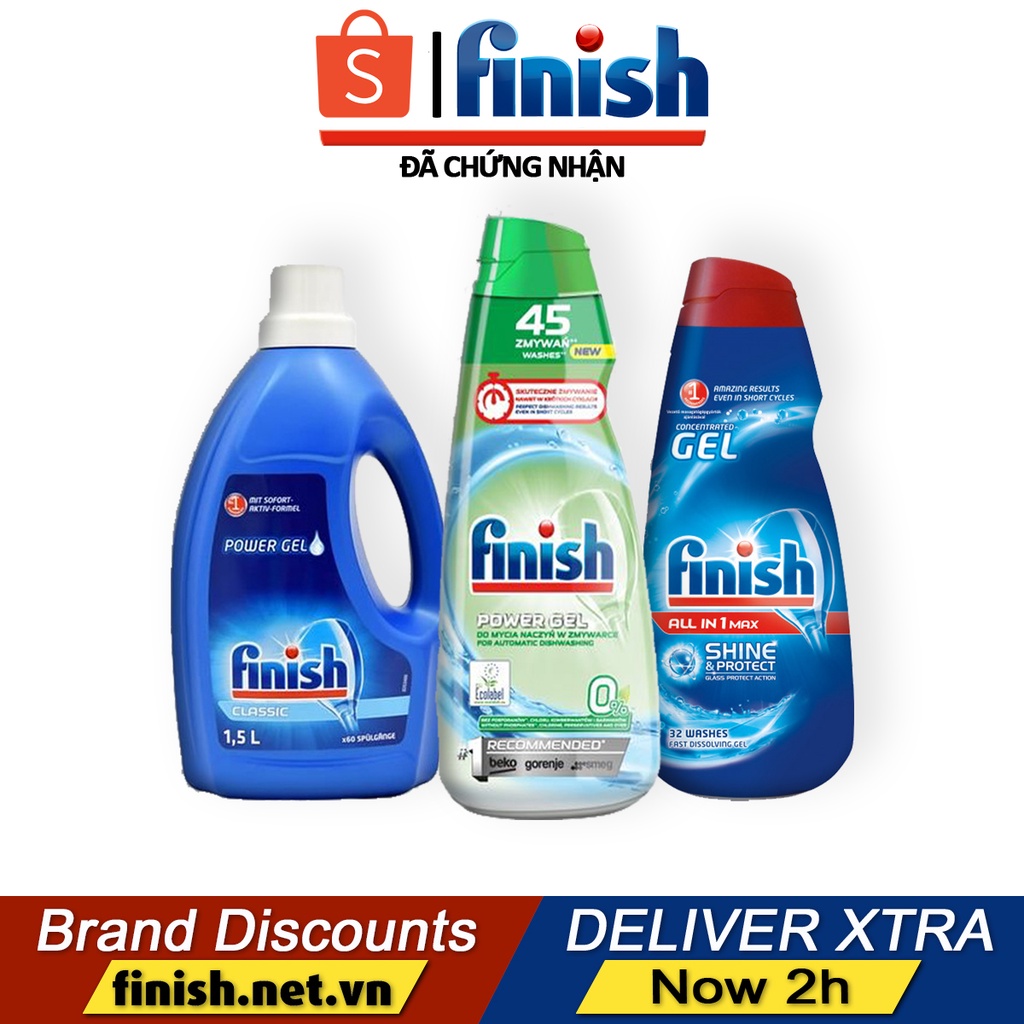 Gel rửa chén bát Finish dùng cho máy rửa bát