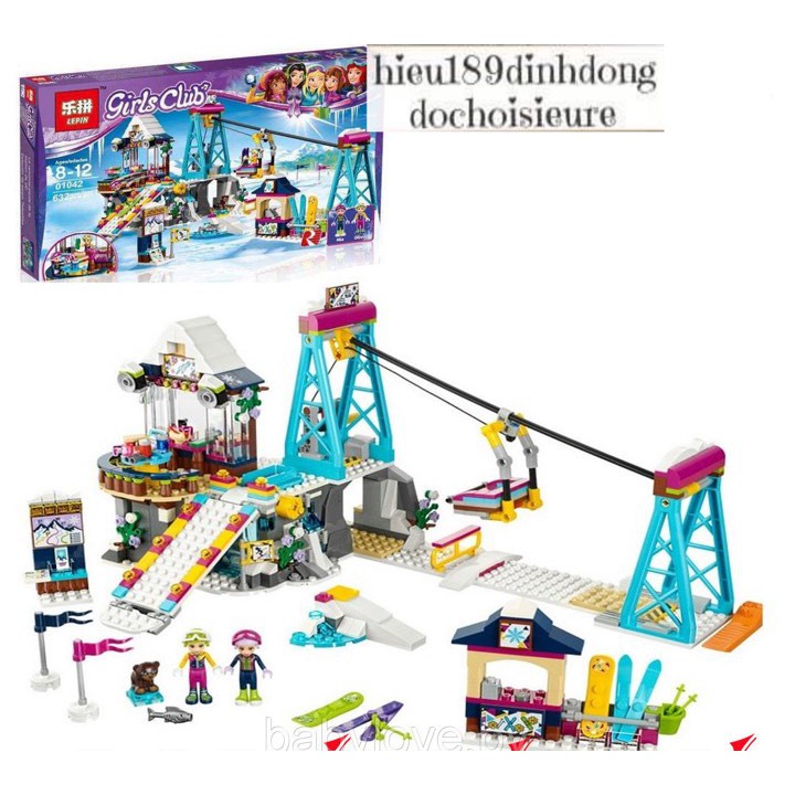 Lắp ráp xếp hình Cáp Treo Khu Trượt Tuyết 41324 1073 37028 01042